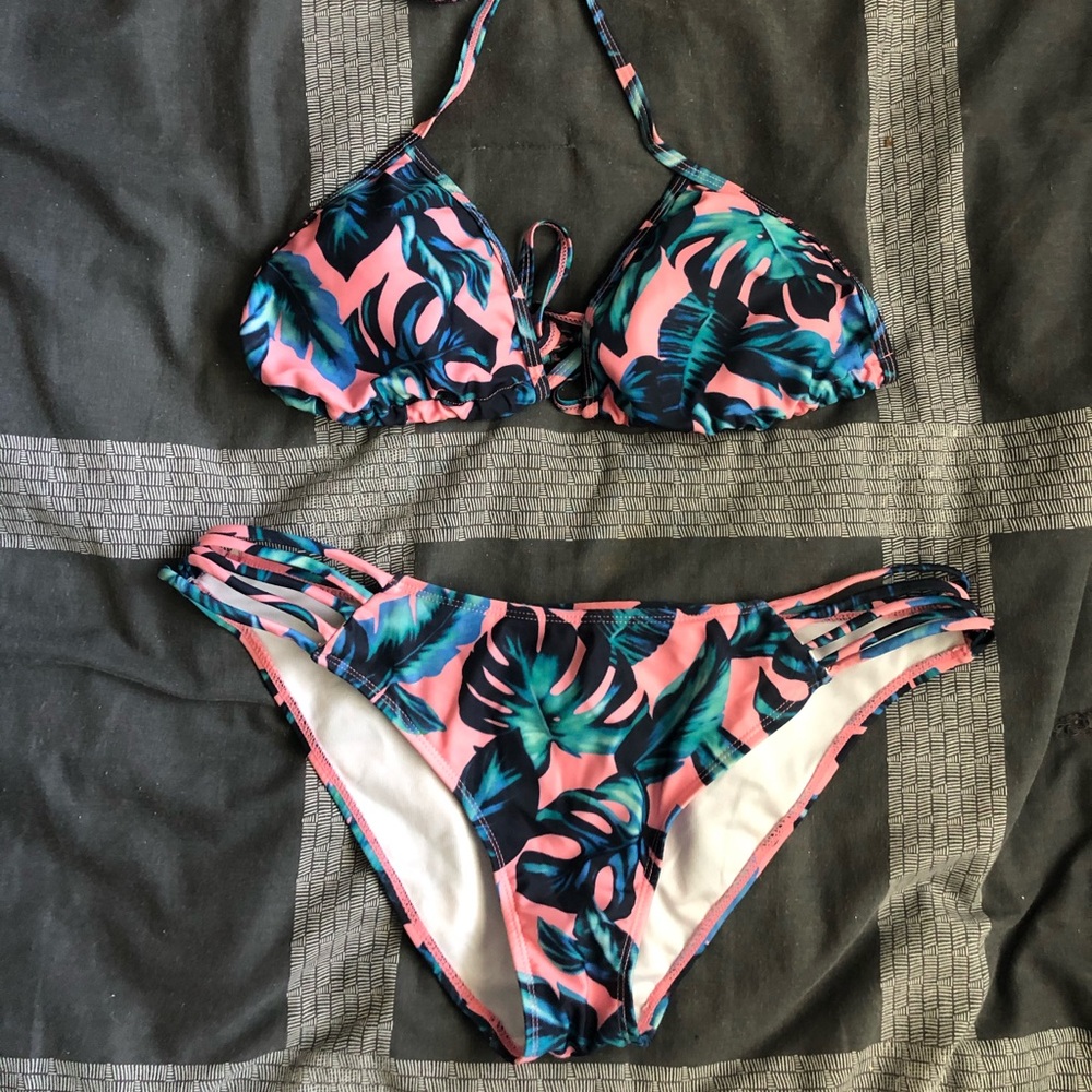 Palm Leaves Triangle top bathing suit